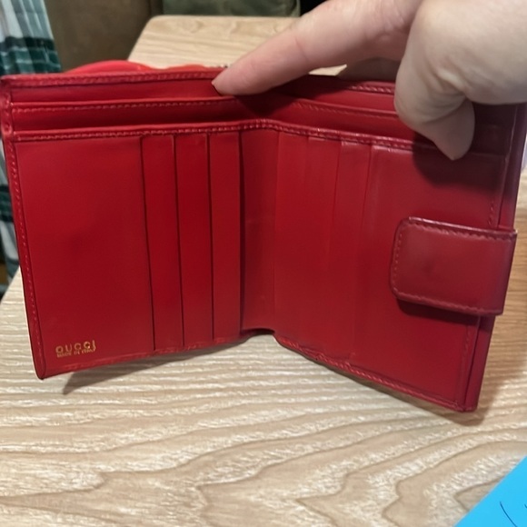 Gucci Vintage Horsebit Red Leather Wallet - Picture 5 of 13